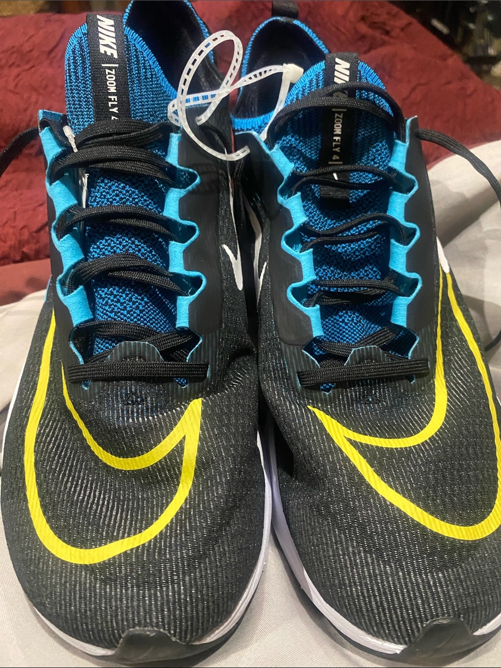 Nike Zoom Fly 4 Men’s Black, Blue & Yellow Running Sneakers